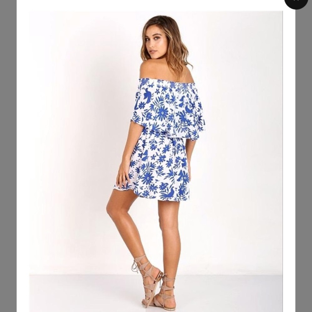 Show me your mumu off the shoulder dress